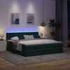 vidaXL Cadre de lit ottoman avec matelas vert fonc&eacute; 200x200 cm velours