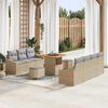 vidaXL Ensemble de canap&eacute; de jardin 10 pcs Beige et Gris clair
