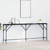 vidaXL Table console Ch&ecirc;ne noir 200 x 29 x 75 cm