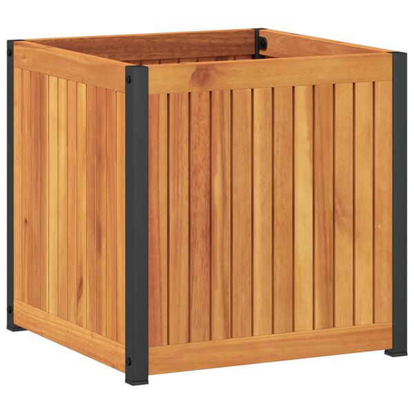 vidaXL Jardini&egrave;re 45x45x44 cm bois massif d'acacia et acier