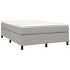 vidaXL Sommier &agrave; lattes de lit avec matelas Gris clair 140x200cm Tissu