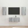 vidaXL Ensemble meuble TV 2 pcs Gris Sonoma Bois d'ing&eacute;nierie