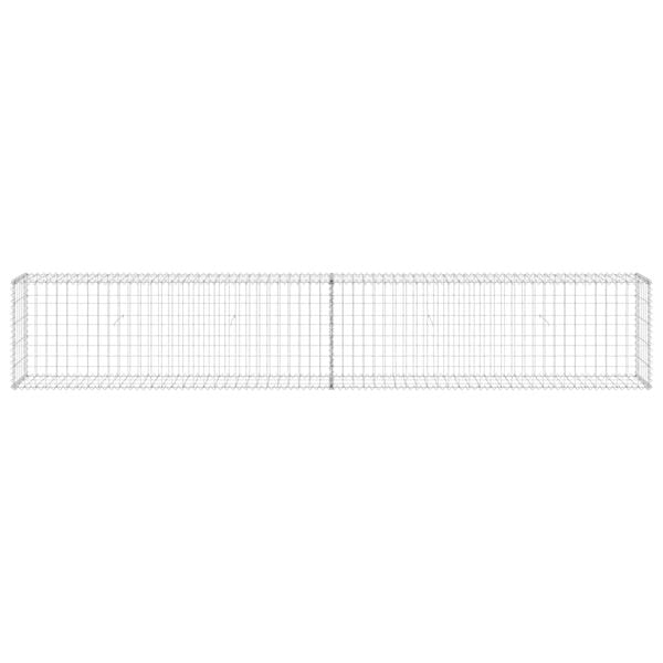 vidaXL Mur en gabion avec couvercles Acier galvanisé 300x30x50 cm