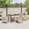 vidaXL Ensemble de salle &agrave; manger pour jardin 5 pcs Beige polyrotin