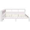 vidaXL Lit biblioth&egrave;que sans matelas blanc 135x190 cm bois pin massif