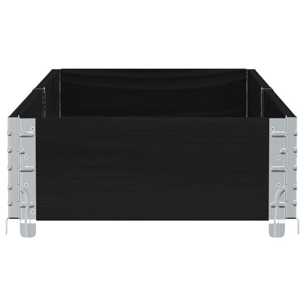 vidaXL Jardini&egrave;re noir 150x50 cm bois massif de pin