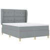 vidaXL Lit &agrave; ressorts avec matelas Gris clair 200 x 140 cm tissu