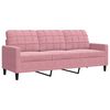 vidaXL Ensemble de canap&eacute;s 3pcs et coussins et traversins rose velours