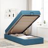 vidaXL Cadre de lit avec matelas avec matelas 2 pcs Bleu Velours
