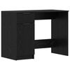 vidaXL Bureau avec porte Ch&ecirc;ne noir 133 x 50 x 75 cm Bois d'ing&eacute;nierie