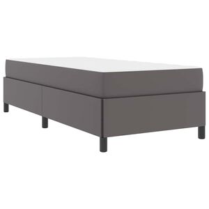 vidaXL Cadre de lit avec matelas Gris 80 x 200 cm Faux cuir