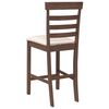 vidaXL Tabourets de bar avec coussins 2 pcs marron bois massif d'hévéa