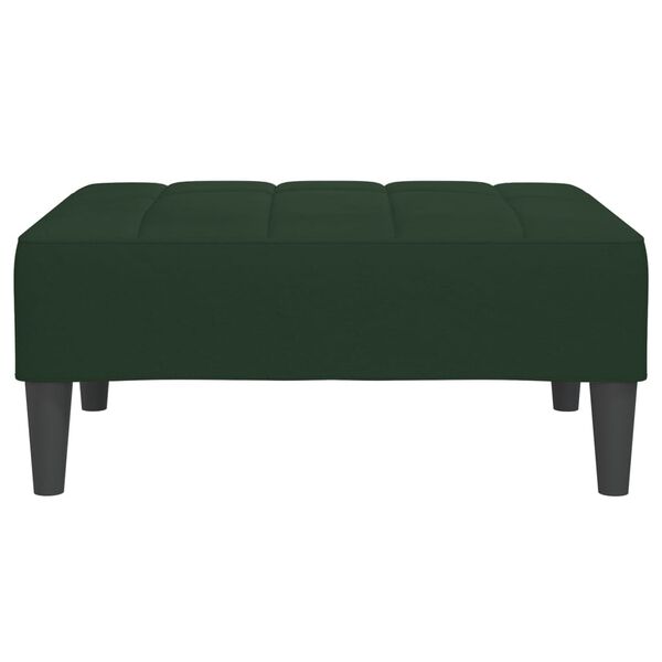 vidaXL Repose-pied Vert fonc&eacute; 78x56x32 cm Velours
