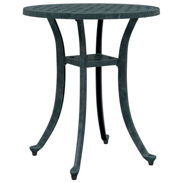 vidaXL Table de jardin vert &Oslash;48x53 cm aluminium coul&eacute;