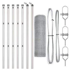 vidaXL Poteau de cl&ocirc;ture. Argent&eacute;