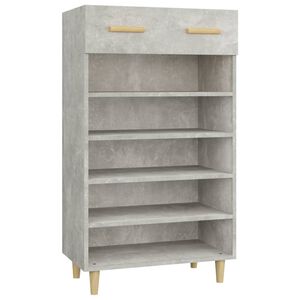 vidaXL Armoire &agrave; chaussures Gris b&eacute;ton 60x35x105 cm Bois d'ing&eacute;nierie