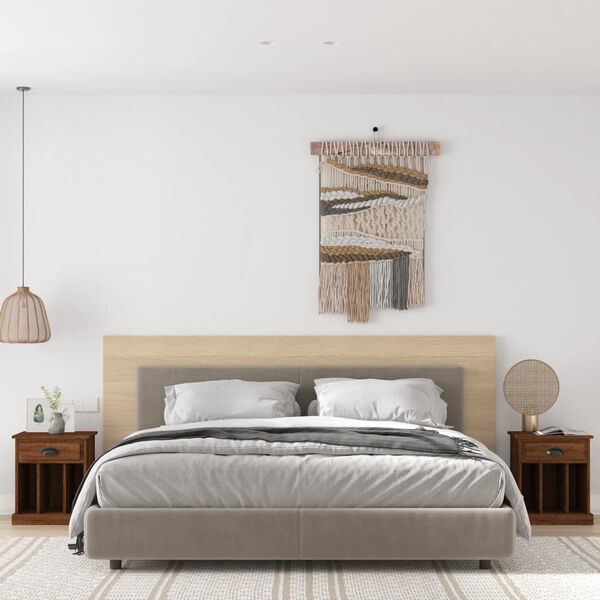 vidaXL Tables de chevet 2 pcs ch&ecirc;ne marron 43x36x50 cm