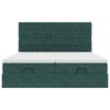 vidaXL Cadre de lit ottoman avec matelas vert fonc&eacute; 200x200 cm velours
