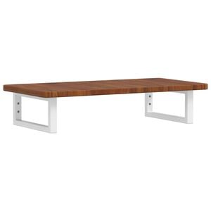 vidaXL Étagère de vasque murale acier et bois de chêne massif