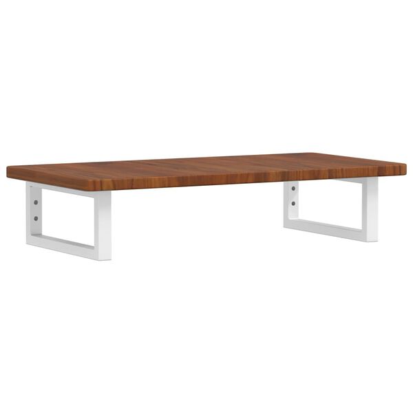 vidaXL Étagère de vasque murale acier et bois de chêne massif