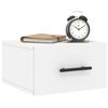 vidaXL Table de chevet murale blanc 35x35x20 cm