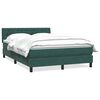 vidaXL Sommier &agrave; lattes de lit et matelas vert fonc&eacute; 140x220cm velours