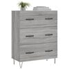 vidaXL Buffet sonoma gris 69,5x34x90 cm bois d'ing&eacute;nierie