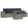 vidaXL Ensemble de canap&eacute; de jardin 6 pcs avec coussins gris r&eacute;sine tress&eacute;e