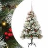 vidaXL Sapin de No&euml;l artificiel Vert et blanc 150 cm
