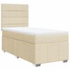 vidaXL Sommier &agrave; lattes de lit avec matelas Cr&egrave;me 90x200 cm Tissu
