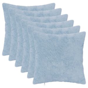 vidaXL Housse de coussin 6 pc HEERLEN Bleu clair 30 x 30 cm