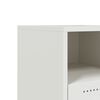 vidaXL Tables de chevet 2 pcs blanc 36x39x43,5 cm acier