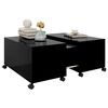 vidaXL Table basse noir 75x75x38 cm bois d'ing&eacute;nierie