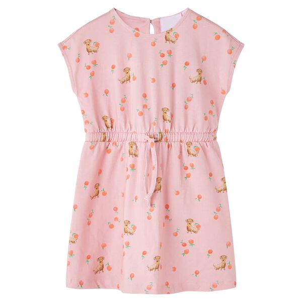 Robe pour enfants avec cordon orange clair 104