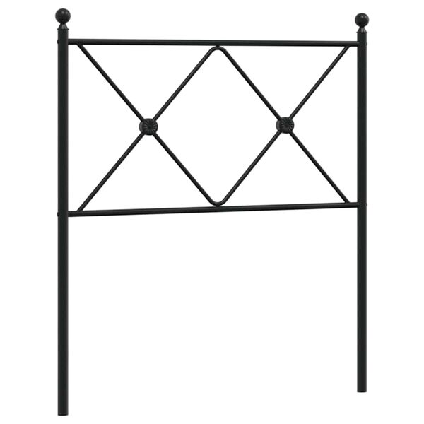 vidaXL T&ecirc;te de lit de remplacement m&eacute;tal noir 80 cm
