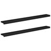 vidaXL Appuis de fen&ecirc;tre 2 pc Noir 140 x 20 x 2 cm