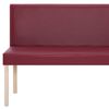 vidaXL Banc 139,5 cm Rouge bordeaux Similicuir