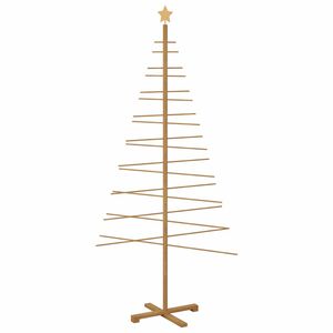 vidaXL Arbre de Noël en bois avec support Marron 210 cm Bambou