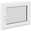 vidaXL Fen&ecirc;tre de sous-sol RISOR 80 x 60 cm PVC et verre Blanc
