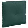 vidaXL Coussin de Dos Vert fonc&eacute; 50 x 45 cm Tissu en velours c&ocirc;tel&eacute;