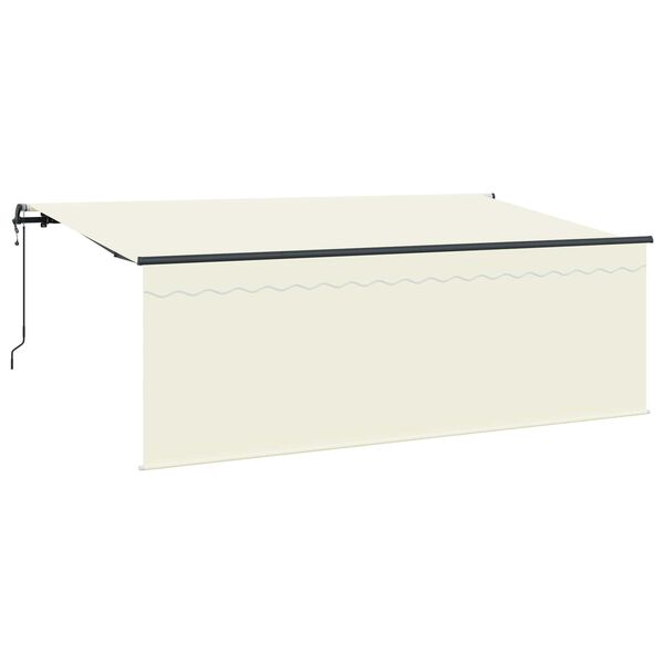vidaXL Auvent R&eacute;tractable Cr&egrave;me 350 x 200 cm Polyester et Aluminium