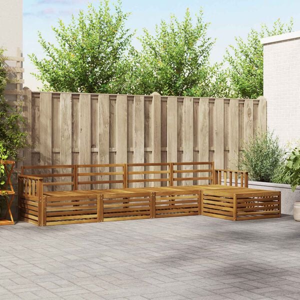 vidaXL Ensemble de canap&eacute;s d'ext&eacute;rieur 5 pcs Naturel