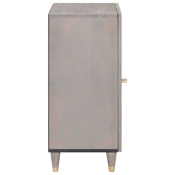 vidaXL Buffet Gris et or 40 x 33 x 75 cm Bois de mangue massif