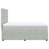 vidaXL Sommier &agrave; lattes de lit et matelas Gris clair 140x190cm Velours