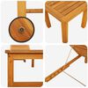 vidaXL Transat 3 pcs Marron 35 x 35 x 34cm Bois d'acacia massif