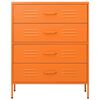 vidaXL Commode Orange 80x35x101,5 cm Acier