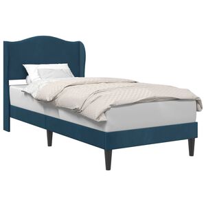 vidaXL Cadre de lit avec t&ecirc;te de lit Bleu 90 x 190 cm Velours