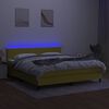 vidaXL Sommier &agrave; lattes de lit avec matelas LED Vert 180x200 cm Tissu