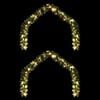 vidaXL Guirlande de Noël avec 600 LED 2 pcs Vert PVC
