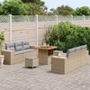 vidaXL Ensemble de canap&eacute; de jardin 9 pcs Beige et Gris clair